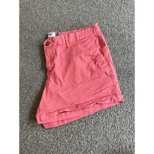 Old Navy Everyday Chino Shorts 4" Womens Size 14 Coral‎ Low Waist